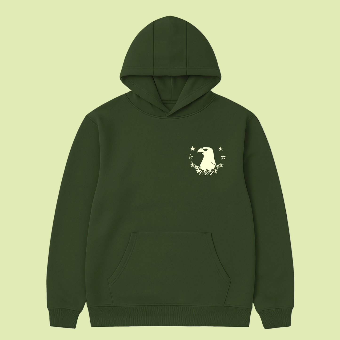 EZZ OLIVE GREEN OVERSIZE HOODIE