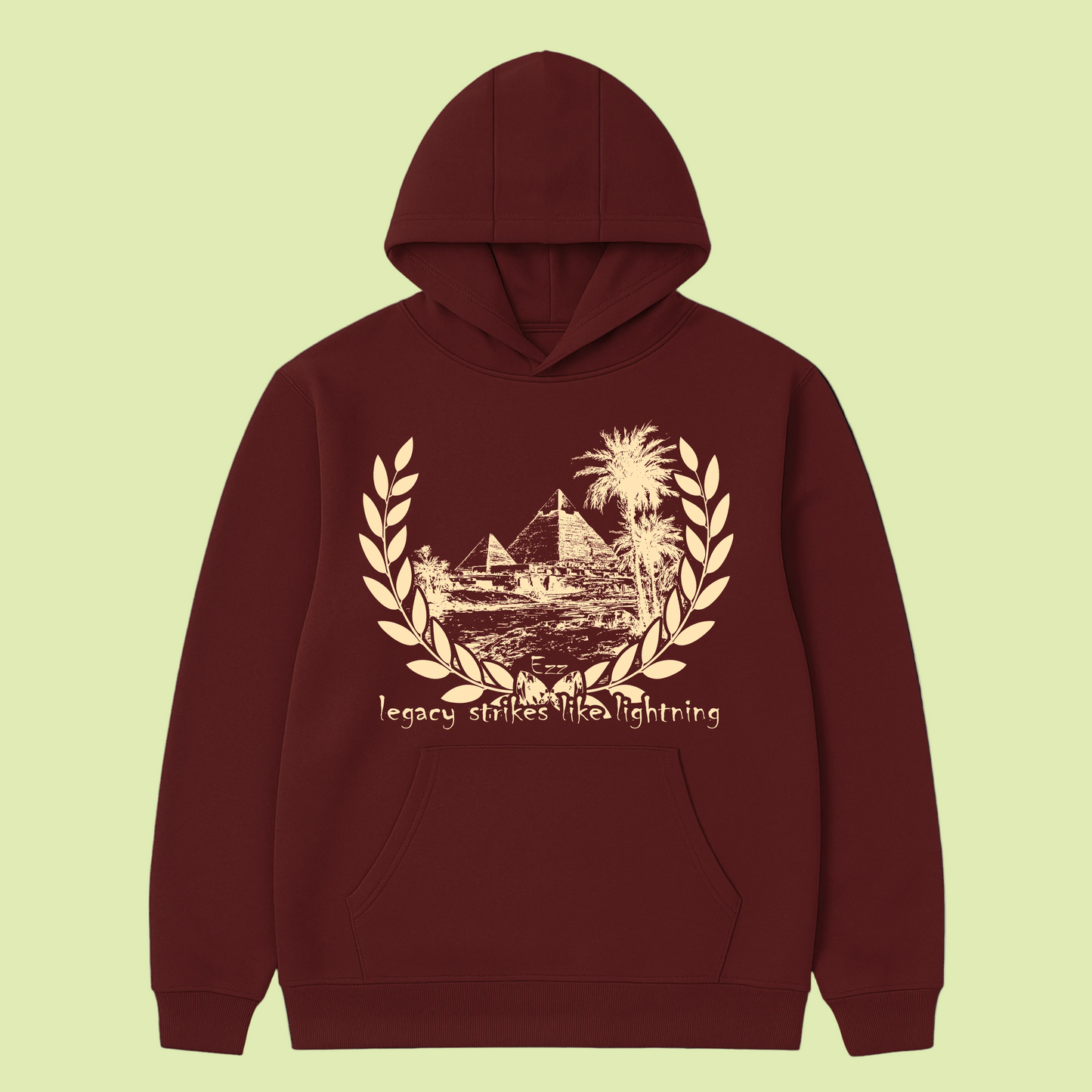 EZZ BURGUNDY OVERSIZE HOODIE