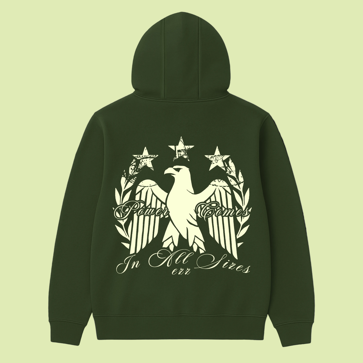 EZZ OLIVE GREEN OVERSIZE HOODIE