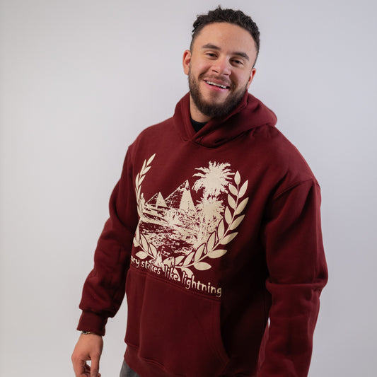 EZZ BURGUNDY OVERSIZE HOODIE